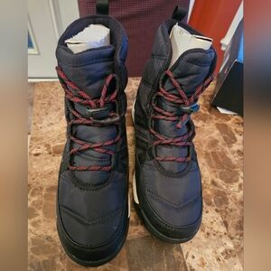 Sorel Quilted Waterproof Winter Boots Black Red Laces | Women’s 7